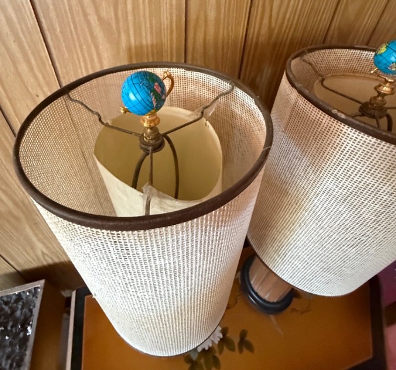 Photo 1 of 2-VINTAGE TABLE LAMPS H16”