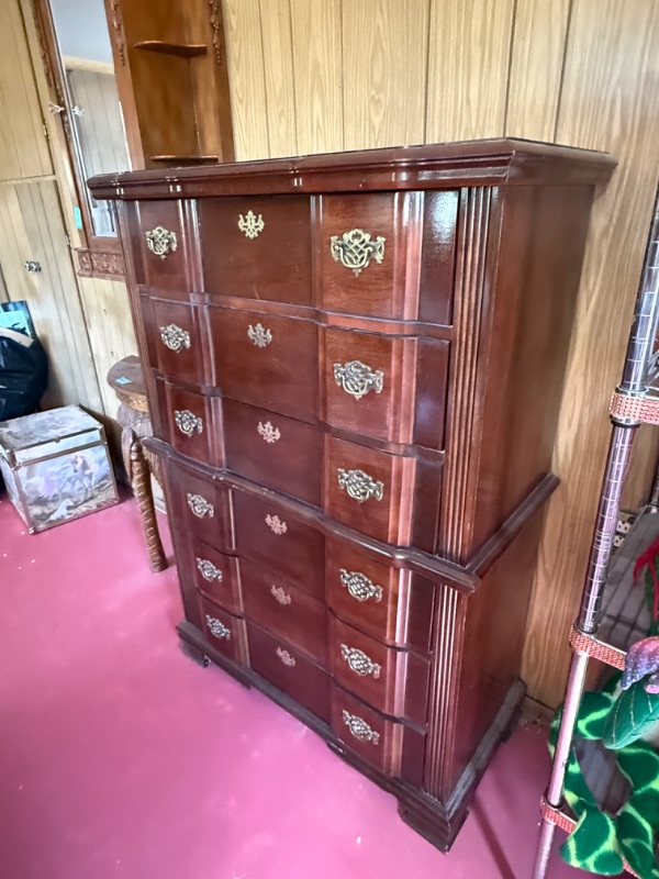Photo 1 of VINTAGE GEORGIAN DRESSER W BRASS HARDWARE (38”x18” H52”)