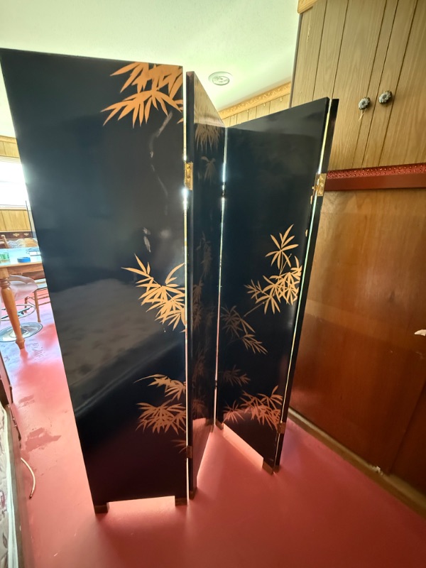 View 4 of 4 PANEL ORIENTAL DESIGN ROOM DIVIDER (PANEL SIZES W18” x H 73”)