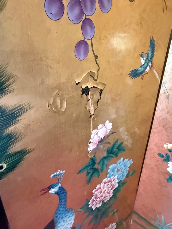 View 5 of 4 PANEL ORIENTAL DESIGN ROOM DIVIDER (PANEL SIZES W18” x H 73”)