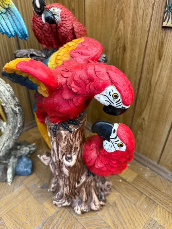 Photo 1 of 3-COLLECTIBLE PARROT BIRD STATUES