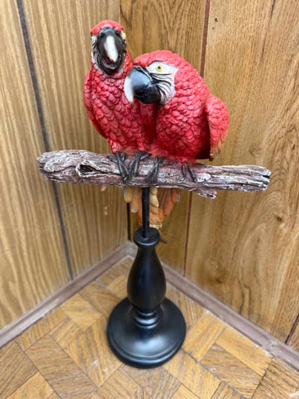 Photo 1 of 3-COLLECTIBLE PARROT BIRD STATUES