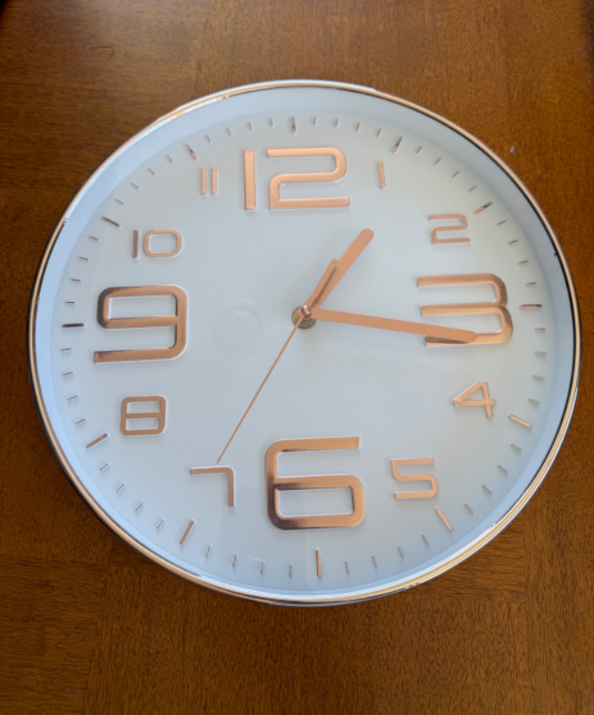 Photo 1 of 12” COPPER COLOR FRAMED WALL CLOCK
