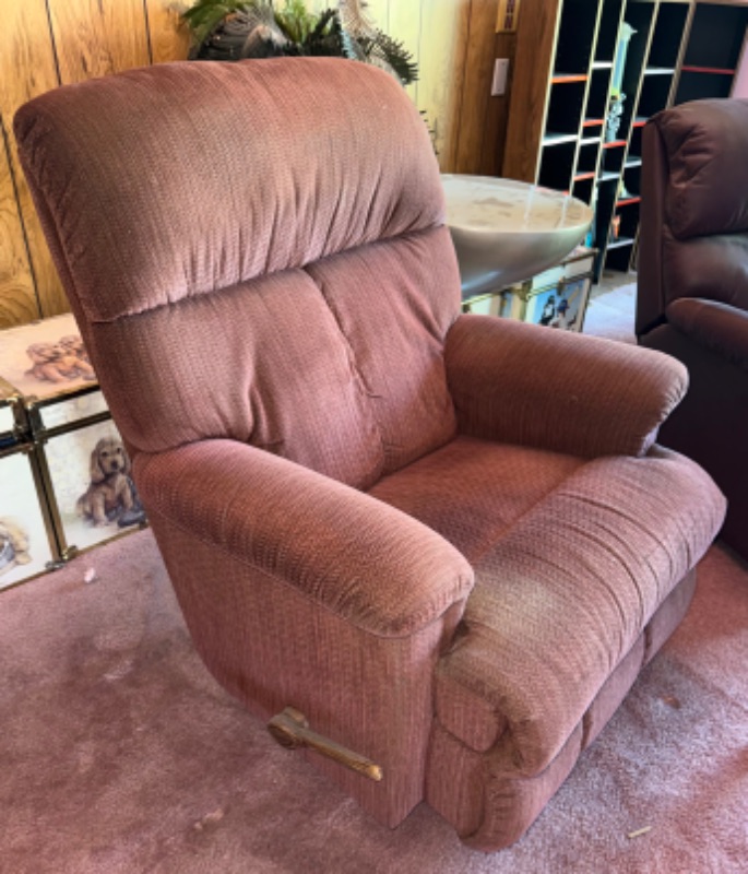 Photo 1 of LA-Z-BOY BURGUNDY FABRIC RECLINER