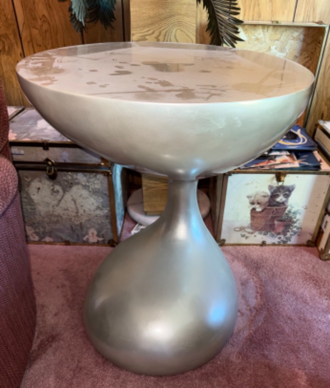 Photo 1 of SILVER MODERN ACCENT TABLE H24”