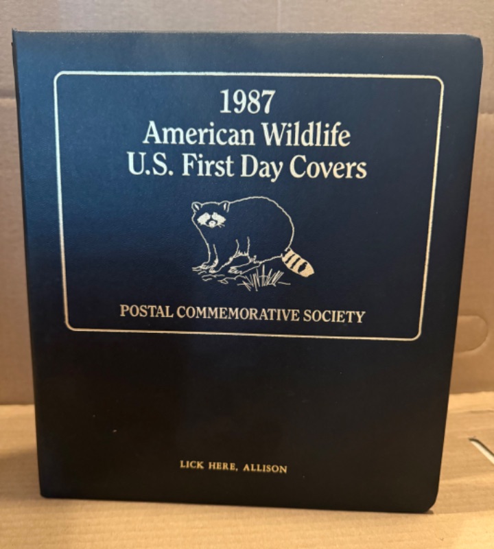 Photo 1 of 1987 AMERICAN WILDLIFE US FIRST DAY COVERS POSTAL COMMEMORATIVE SOCIETY BOOK