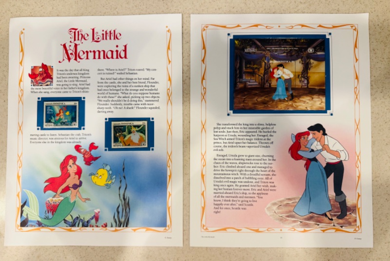 Photo 1 of THE LITTLE MERMAID CLASSIC MOVIE DOMICA STAMP STORY PANEL SET