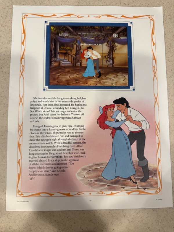 Photo 1 of THE LITTLE MERMAID CLASSIC MOVIE DOMICA STAMP STORY PANEL SET
