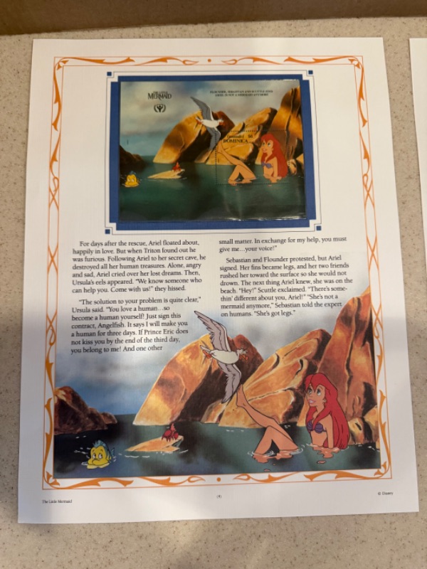Photo 1 of THE LITTLE MERMAID CLASSIC MOVIE DOMICA STAMP STORY PANELS