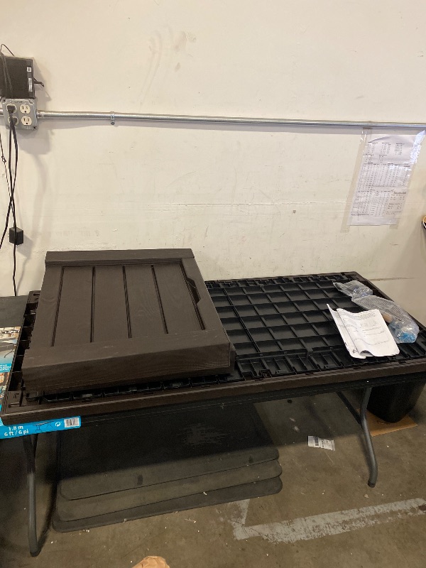 Photo 1 of 320 Gallon Deck Box Waterproof Outdoor Storage UV Resistant Black