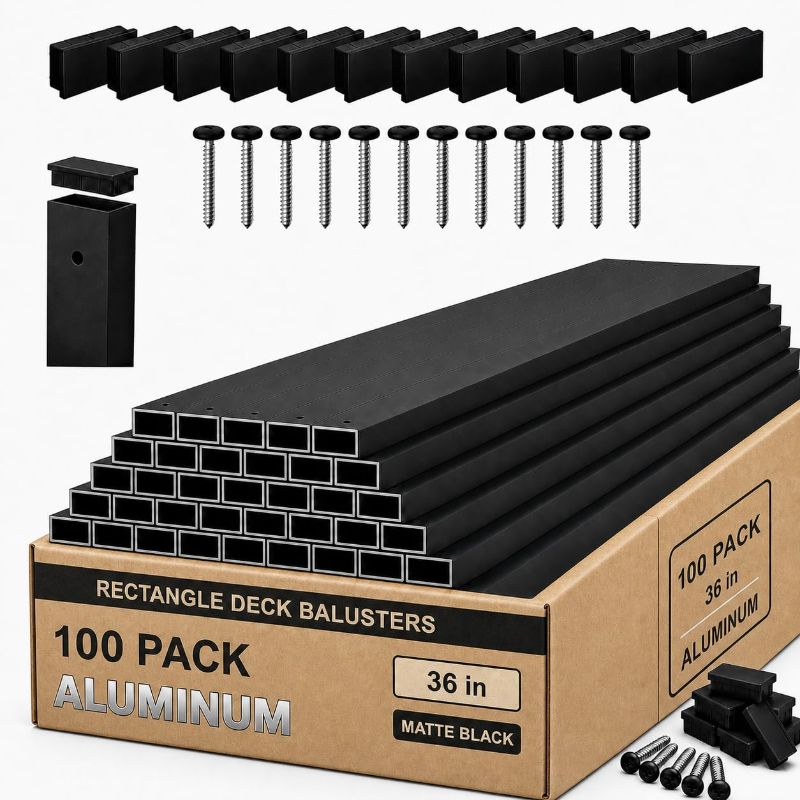 Photo 1 of 100 Pack 36" Black aluminum rectangle