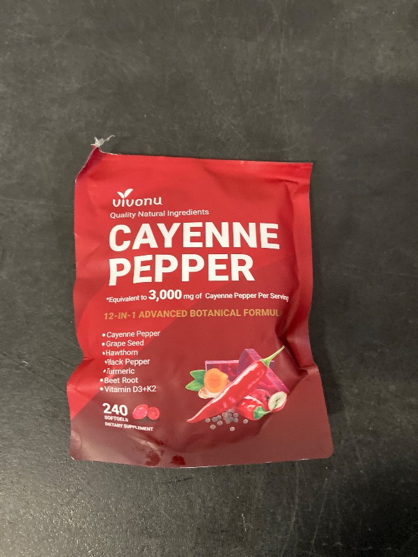 Photo 1 of Cayenne Pepper Softgels Supplement | 12-in-1