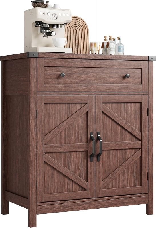 Photo 1 of ChooChoo 30" W Coffee Bar Cabinet, Kitchen Storage Cabinet with Drawer