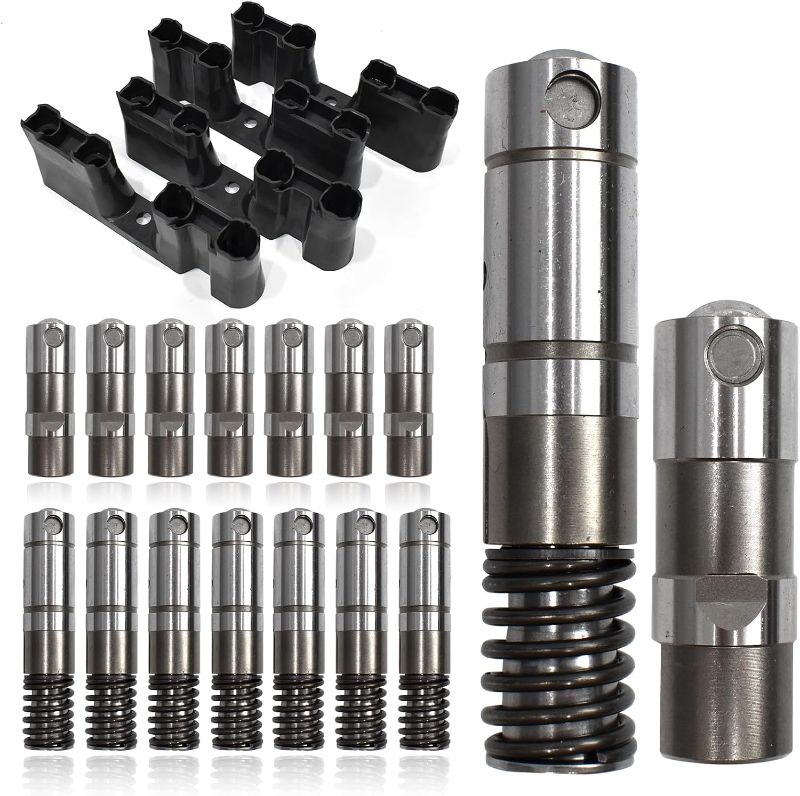 Photo 1 of (8+8) Pcs Active Fuel Management Valve Hydraulic Roller Lifters and Guide Trays Fit for Chevy GMC Cadillac Buick Pontiac 5.3L 6.0L 6.2L OE#12569256 12645725 12680871