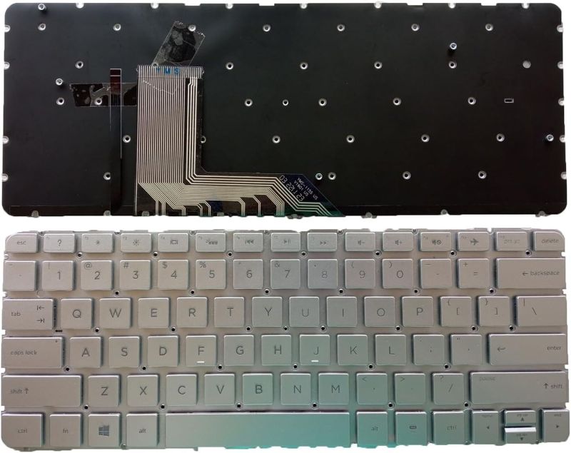 Photo 1 of 100% New 100% New US Layout with Backlit Keyboard for HP Spectre X360 13-4000 13-4001DX 13-4002DX 13-4003DX 13-4005DX 13-4013DX 806500-001 Silver TPN-Q157 Q213