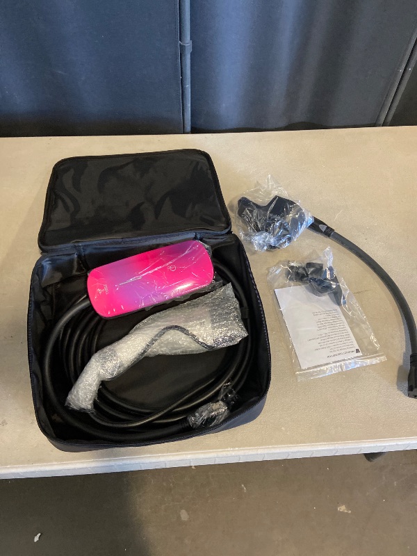 View 2 of 2025 New Level 1 & 2 EV Charger (16Amp, 110V-240V, 23Ft Cable) Portable AI Fast Charger Equipment, Charging for J1772 Electric Vehicle, Hybrids, Model with A NEMA 6-20P Mobile Car(NOT for Tesla)