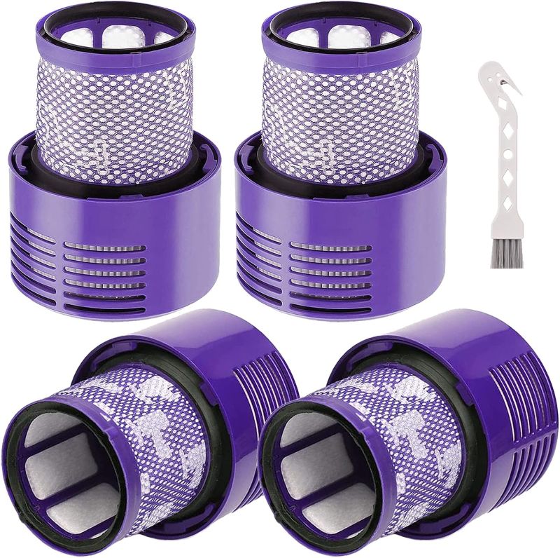 Photo 1 of 4 Pack V10 Filters Replacement Parts Compatible with Dyson V10 Cyclone Series, Cyclone V10 Absolute, Cyclone V10 Animal, V10 Total Clean, SV12, Replace Part No. 969082-01