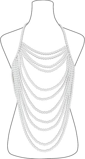 Photo 1 of Pearl Body Chain Shoulder Necklace Pearl Top Body Jewelry for Women Fashion Bra Chains for Wedding Party, Adjustable Sexy Bra Chain With Tassel For Wedding Beach Party Festival Accessories