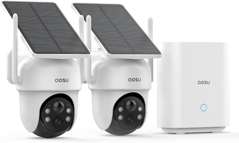 Photo 1 of aosu D1 Classic 2-Cam Kit, Security Cameras Wireless Outdoor, Solar Powered