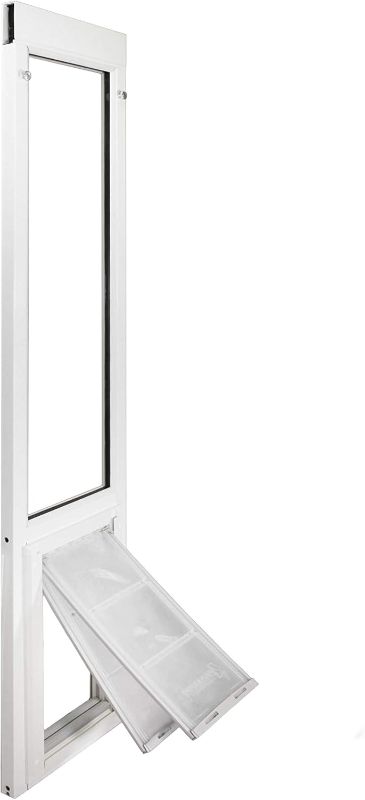 Photo 1 of Endura Flap Pet Door for Vinyl Sliding Glass Doors | Weatherproof & Insulated Dog Door for Vinyl Sliders | Durable with Secure Locking Cover | White, XL Flap, 77"-80.5" Slider Height