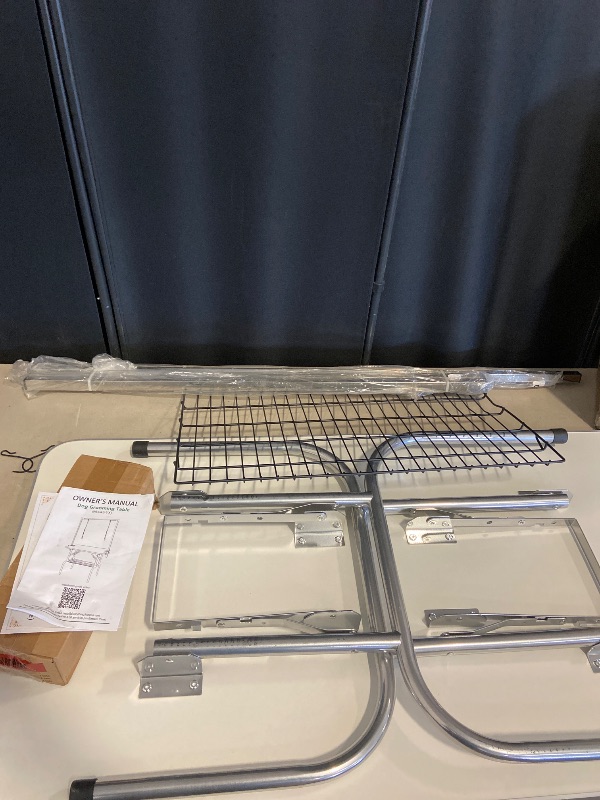 Photo 1 of ROOMTEC 46" Dog Grooming Table,Foldable Home Pet Bathing Station with Adjustable Height Arm/Noose/Mesh Tray