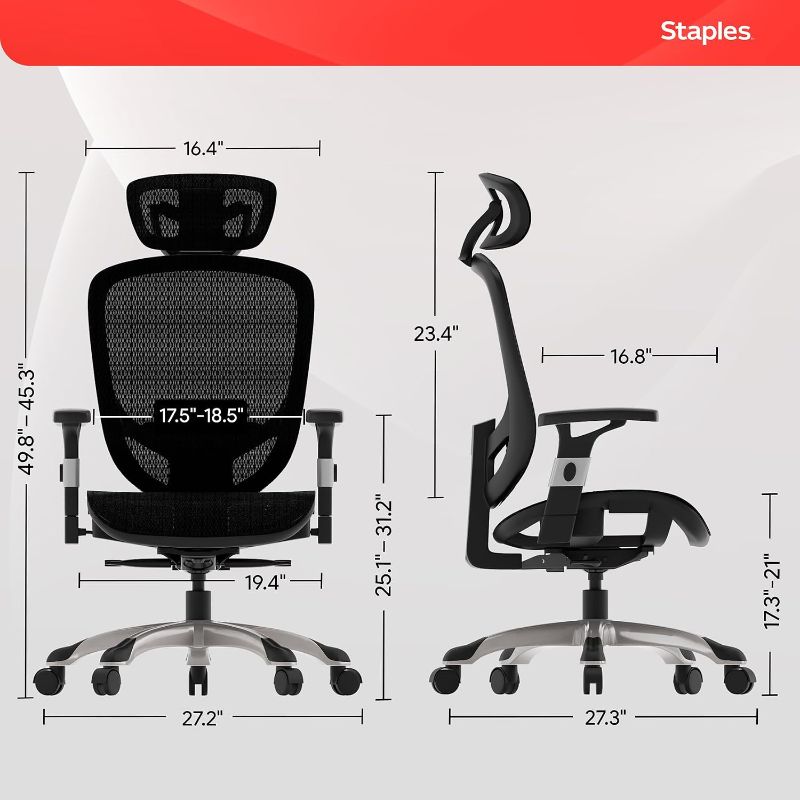 Photo 1 of Union & Scale UOS59460VCC Flexfit Hyken Mesh Task Chair Black & Silver
