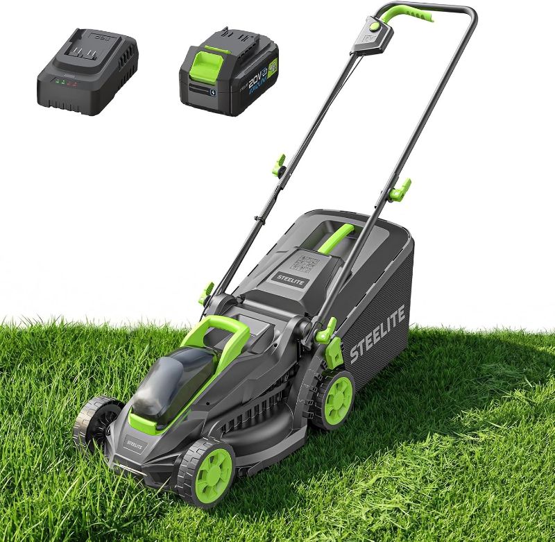 Photo 1 of STEELITE 20V 13-Inch Cordless Electric Lawn Mower