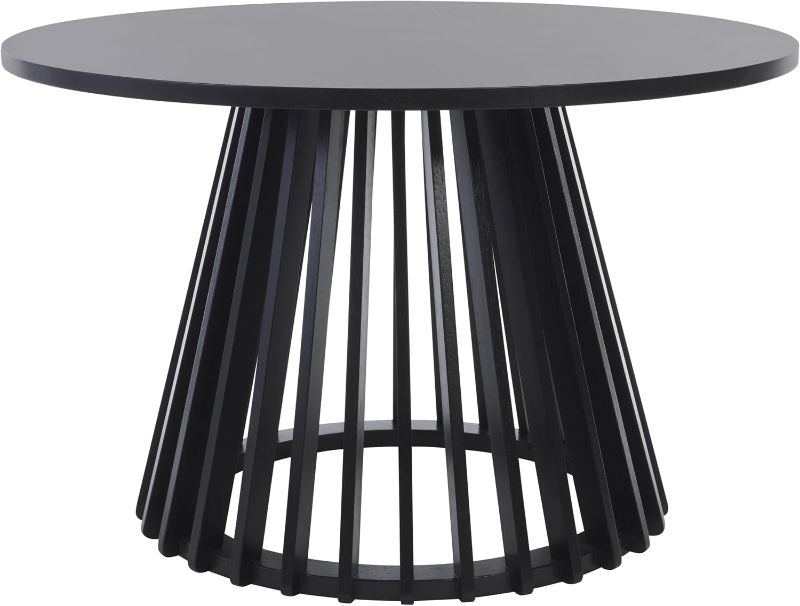 Photo 1 of Cassio Black Coffee Table, Round Modern Accent Table with Sculptural Base (COF9200A)