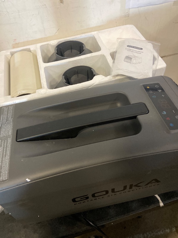 View 2 of GOUKA Portable Air Conditioner, 5200BTU Powerful Cooling AC Unit with Built-in Dehumidifier & 3 Fan Speeds, Easy Installation Window Kit Included, Room Cooler for Small to Medium Rooms