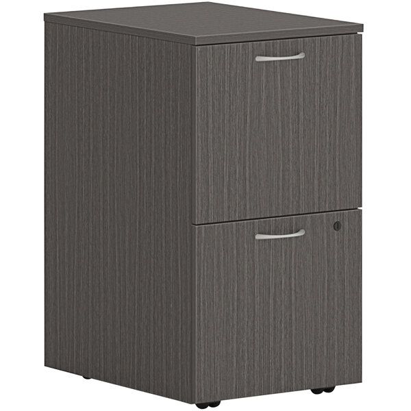 Photo 1 of Pedestal File Cabinet, 2 Storage Drawers Filing Cabinet, Gris