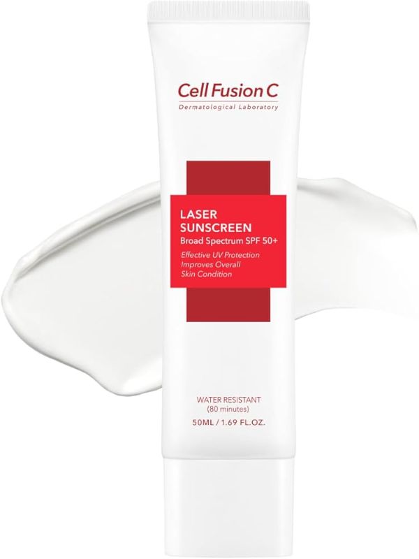 Photo 1 of Cell Fusion C Laser Sunscreen SPF 50, Korean Sunscreen for Sensitive, Acne-prone Skin, Ceramide & Collagen, Lightweight & Non-Greasy, Water Resistant, 50ml / 1.69 fl. oz