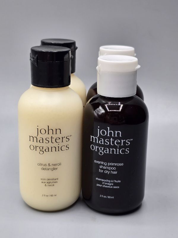 Photo 1 of John Masters Organics Travel Shampoo And Detangler Primrose Shampoo For Dry Hair Organic Citrus & Neroli Intensive Detangler New