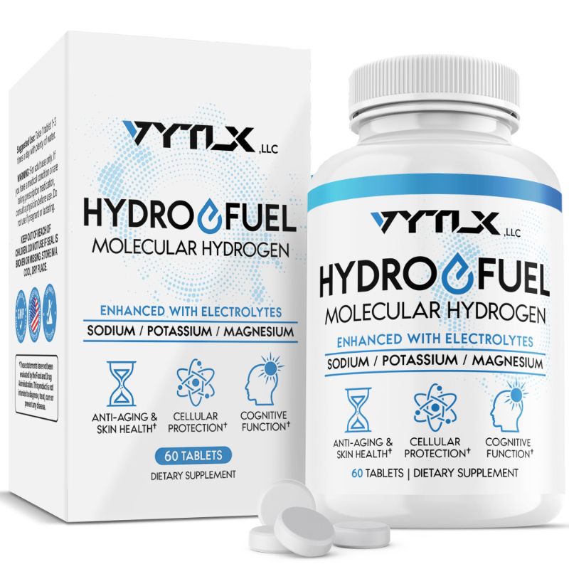 Photo 1 of Hydro-Fuel Hydrogen Water Tablets with Electrolytes | 12 PPM Molecular H2 Tablets for Drinking Water | Effervescent Hydrogen Water Tabs with Magnesium, Sodium, & Potassium (60 Count)