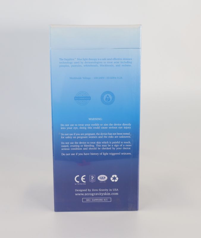 View 3 of Sapphire Blue Light Safe Effective Skincare Technology Clears Skin Topical Heat Eliminates Bacteria Revealing Healthier Complexion Increased Blood Flow Relieve Acne Symptoms Painless and Suitable for All Skin Types New