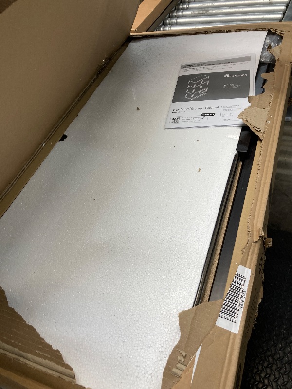 Photo 1 of ***THIS IS ONLY HALF THE ITEM*1 BOX IS MISSING***Sauder Select Multipurpose Bedroom Armoire Wardrobe Closet Pantry Storage Cabinet with Storage Drawers and Hanging Rail, in Cinnamon Cherry***THIS IS ONLY HALF THE ITEM*1 BOX IS MISSING***
