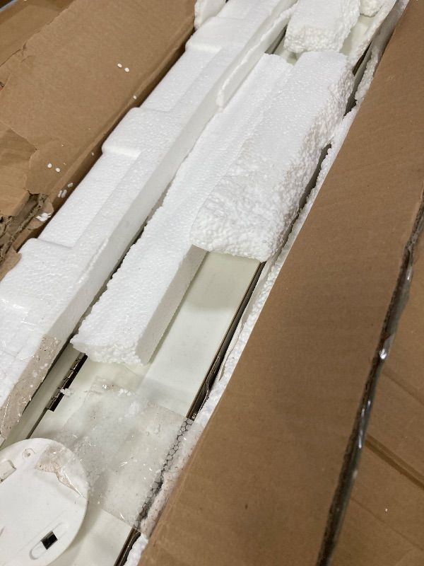 Photo 1 of ****DAMAGED -SELLING AS PARTS ONLY*** SONGMICS 6 LEDs Mirror Jewelry Cabinet, 47.2-Inch Tall Lockable Wall or Door Mounted Jewelry Armoire Organizer with Mirror, 2 Drawers, 3.9 x 14.6 x 47.2 Inches, White UJJC93W