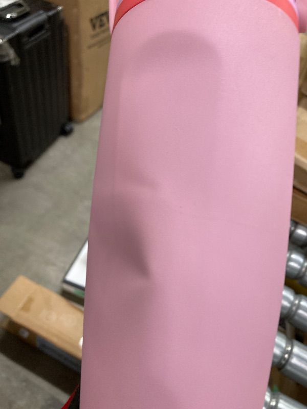Photo 1 of ***DAMAGED /DENTED SIDES -SELLING AS IS***Owala FreeSip Sway Insulated Stainless Steel Water Bottle with Two-Way Spout, Built-In Straw and Bucket Handle, Made for Travel, School, and Sports, 40oz, BPA Free, Leak Proof, Pink Angel Food Cake
