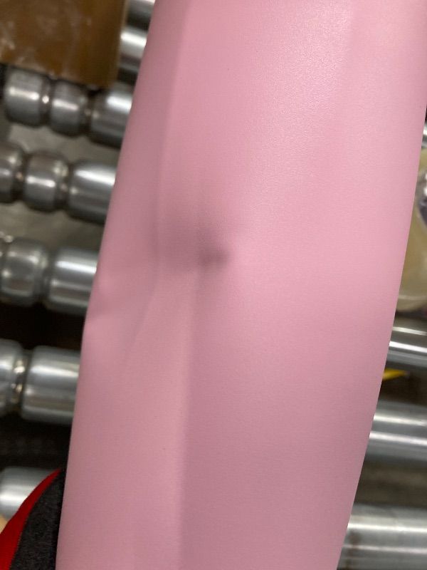 Photo 1 of ***DAMAGED /DENTED SIDES -SELLING AS IS***Owala FreeSip Sway Insulated Stainless Steel Water Bottle with Two-Way Spout, Built-In Straw and Bucket Handle, Made for Travel, School, and Sports, 40oz, BPA Free, Leak Proof, Pink Angel Food Cake