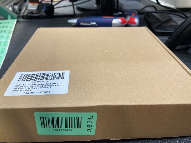 Photo 1 of 100 Pcs Upgraded Self-Adhesive Wall Clips for Hanging Tapestry, Posters, Photos, Postcards, Strong Adhesive for Home Office School Decoration