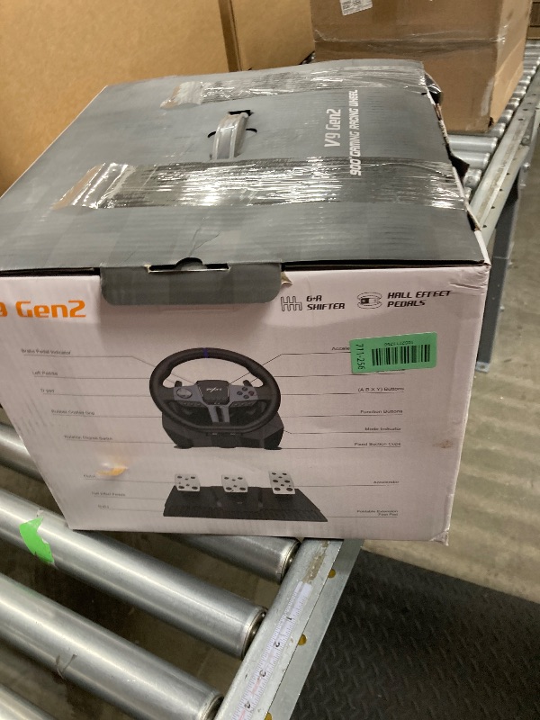 Photo 1 of ***Power cable missing***PXN V9 Gen2 Racing Wheel - Steering Wheel Driving Wheel 270°/ 900° Degree Vibration Gaming Steering Wheel with Shifter and Pedal for PC, PS3, PS4, Xbox Series X|S, Xbox One