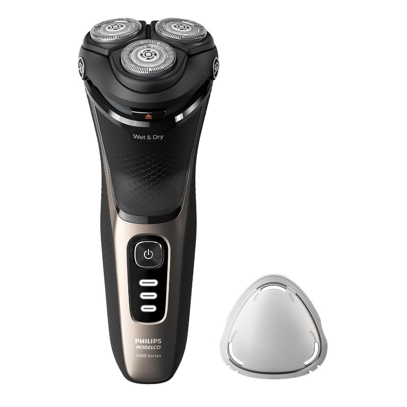 Photo 1 of **NOT IN ORIGINAL BOX**Philips Norelco Shaver 3000 Series, Wet and Dry Electric Shaver, P-Cap, Travel Pouch,
