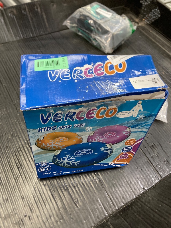 Photo 1 of 1/3 Packs Snow Tube Inflatable Sleds for Kids Snow Tubes for Sledding Heavy Duty 36'' Snow Sleds for Kids and Adult with Handles Outdoor Snow Toys Set for Boys Girl 3PCs-Mix