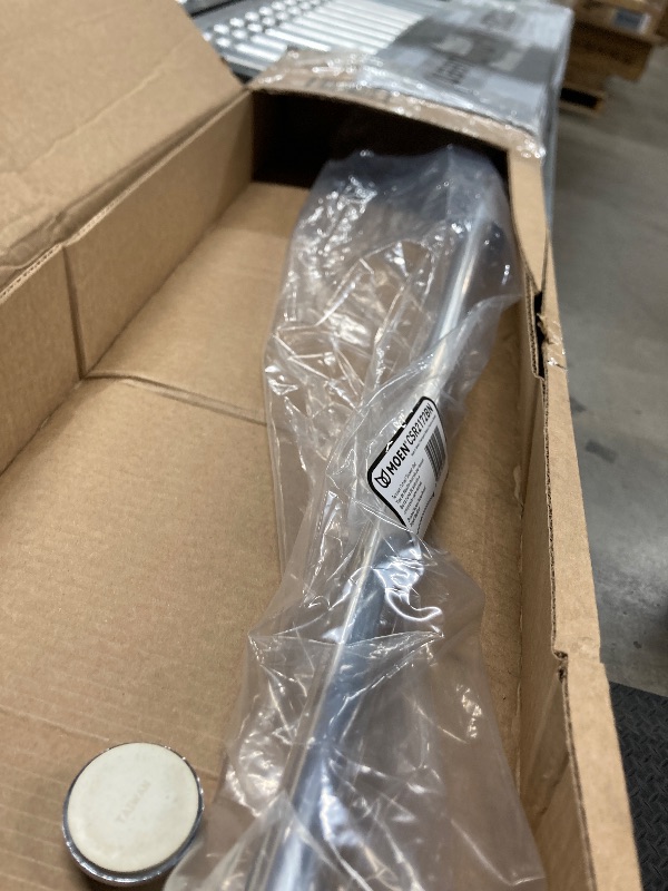 Photo 1 of **Missing parts
Moen Curved Adjustable Spring Tension No Drill Shower Curtain Rod for Bathroom, Brushed Nickel Finish, CSR2172BN
