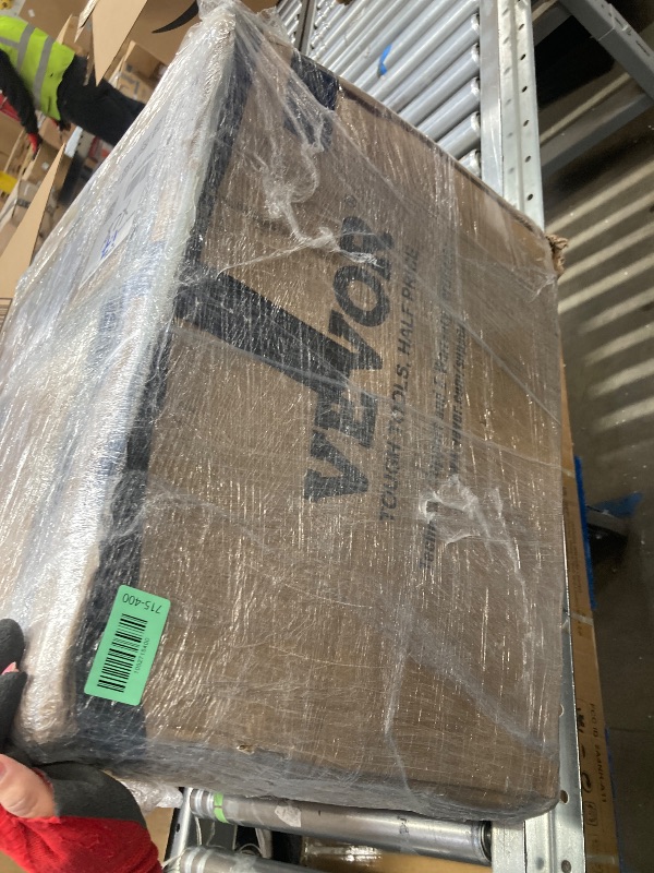 Photo 1 of **with a lot damaged**VEVOR 100 FT x 1/2 Inch Drain Cleaner Machine, Sewer Snake Auger Auto Feed with 4 Cutter & Air-activated Foot Switch for 2" to 4" Pipes, Orange, Black