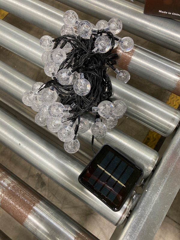 Photo 1 of ** missing  stake for ground**JMEXSUSS Solar String Lights Outdoor Waterproof, Solar Christmas Lights for Garden Patio Yard Tree Party Christmas Decorations, Crystal Globe