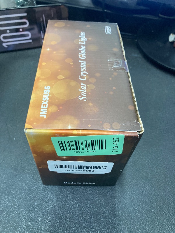 Photo 1 of ** missing  stake for ground**JMEXSUSS Solar String Lights Outdoor Waterproof, Solar Christmas Lights for Garden Patio Yard Tree Party Christmas Decorations, Crystal Globe