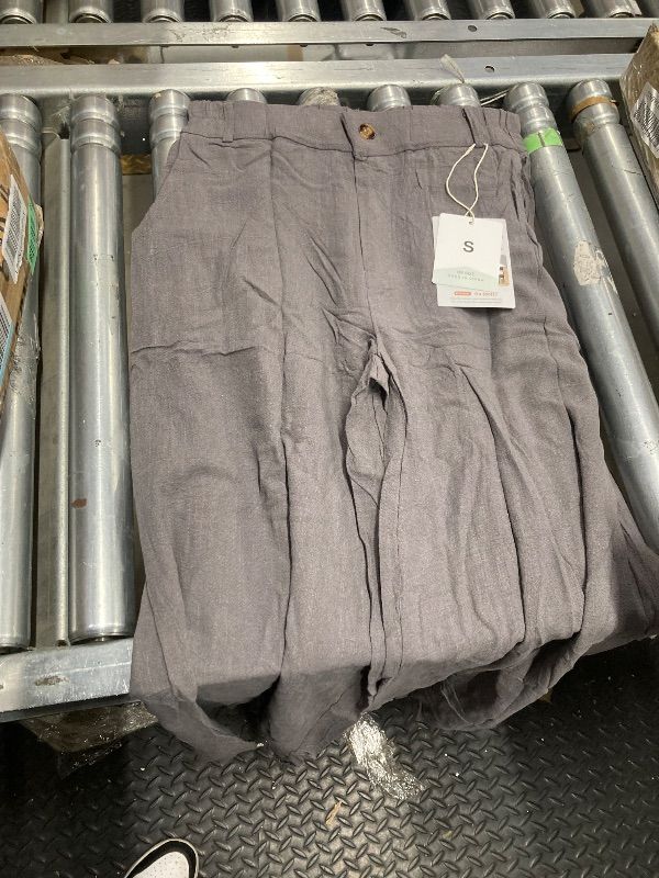 Photo 1 of  dark grey Womens Linen Pants medium