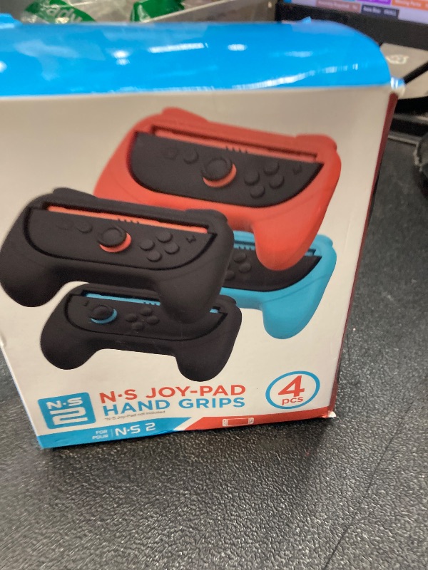 Photo 1 of [Switch 1/2 Compatible] FASTSNAIL Grips for Nintendo Switch2 (2025)/1/OLED for Joy-Con 2, Wear-Resistant & Anti-Slip Controller Grips Handle Kit, Switch 2 Holder for Joycon 2/1 Accessories 4 Pack