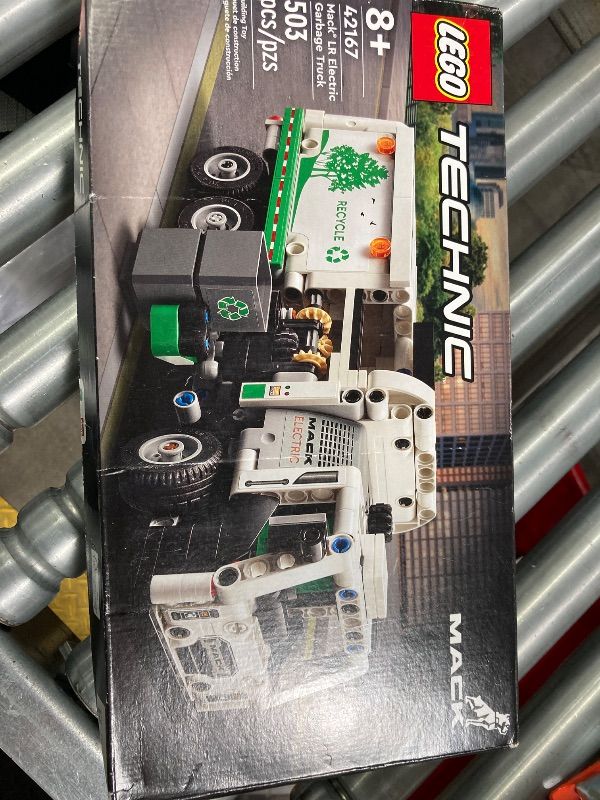 Photo 1 of ***BOX HAS DAMAGE**LEGO Technic Mack LR Electric Garbage Truck Toy, Buildable Kids Truck for Pretend Play, Great Gift for Boys, Girls and Kids Ages 8 and Up who Love Recycling Toys and Vehicles, 42167