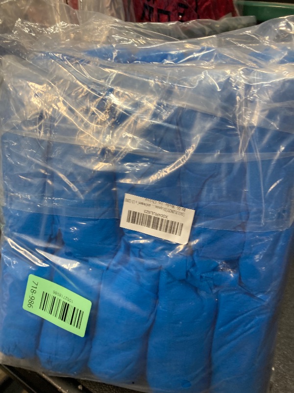 Photo 1 of [SAILYLENCEY]Disposable Shoe Covers,200 Counts(100 pairs), Non-slip, Thickening, Breathable, Elastic Ankle and Easy to wear, Blue,large size, Maximum suitable for men's size 11 and women's 13 (200)